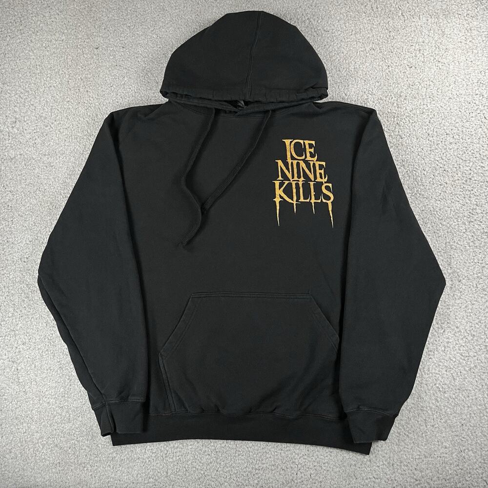 Ice Nine Kills Hoodie Mens L Band Skull Metal Rock Horror Graphic Sweatshirt